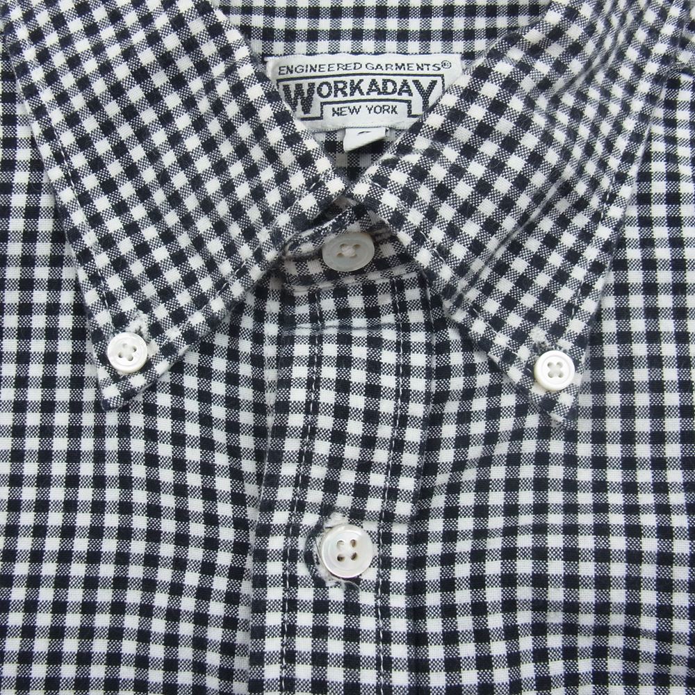 Engineered Garments エンジニアードガーメンツ WORKDAY ギンガム チェック 長袖 シャツ ブラック系 S【中古】