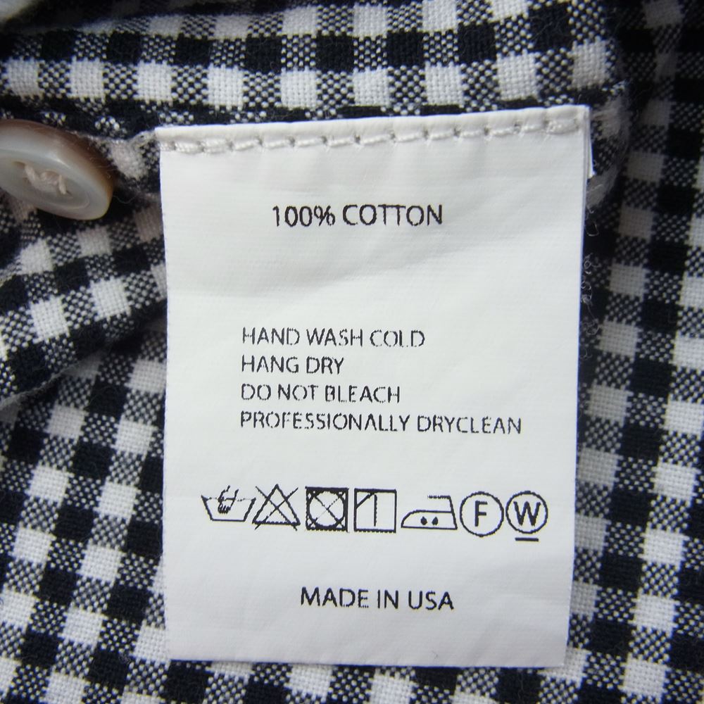 Engineered Garments エンジニアードガーメンツ WORKDAY ギンガム チェック 長袖 シャツ ブラック系 S【中古】
