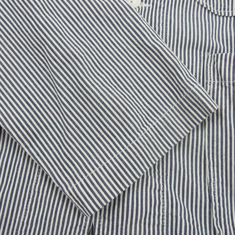 Engineered Garments エンジニアードガーメンツ Cardigan Jacket-Seersucker Stripe ストライプ シアサッカー地 Vネック カーディガン インディゴブルー系 XS【中古】