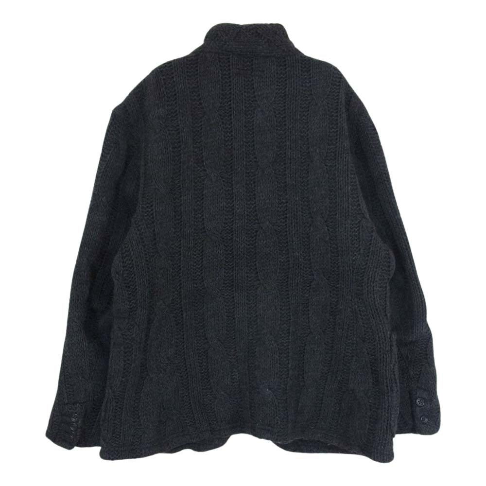 Engineered Garments エンジニアードガーメンツ KNIT LEISURE JACKET - CABLE KNIT ローゲージ ケーブル編み ニット ジャケット グレー系 S【中古】