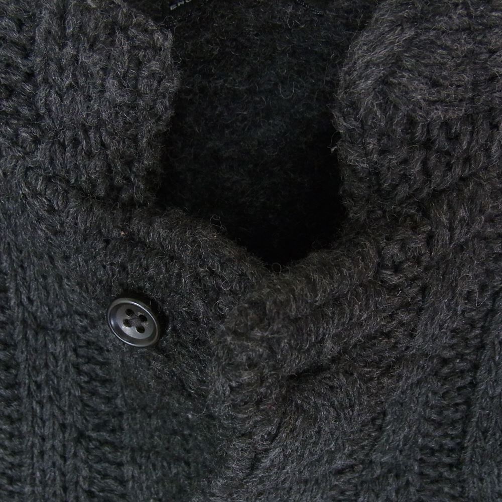Engineered Garments エンジニアードガーメンツ KNIT LEISURE JACKET - CABLE KNIT ローゲージ ケーブル編み ニット ジャケット グレー系 S【中古】