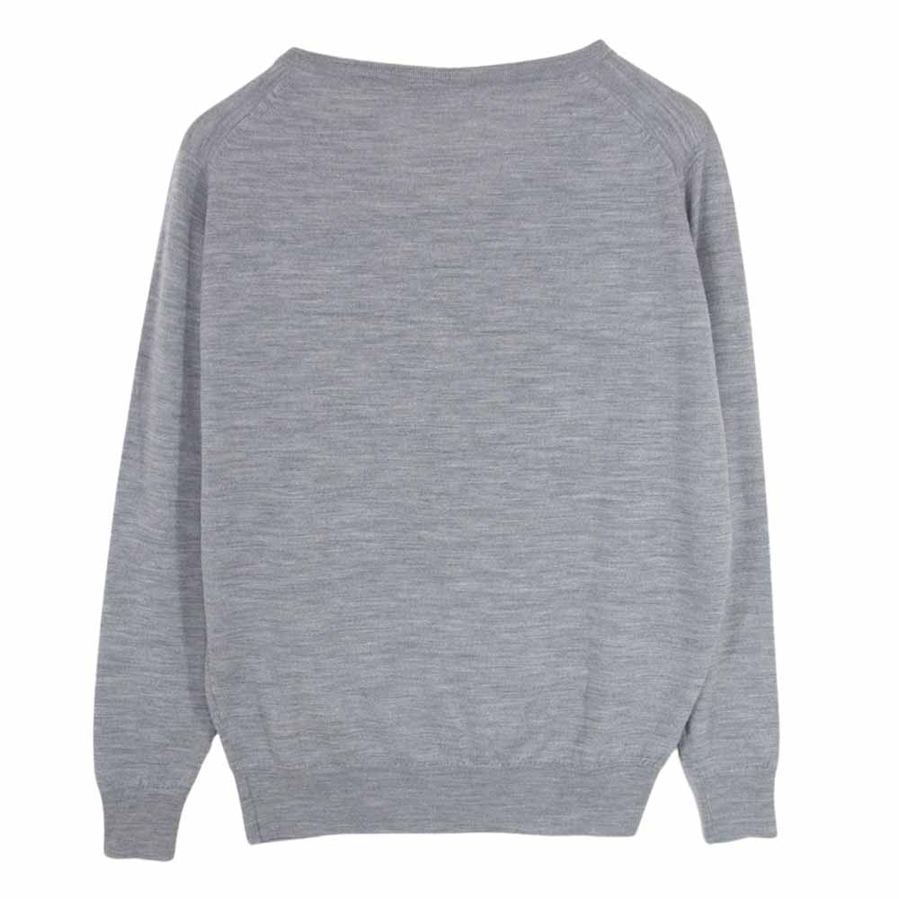 JOHN SMEDLEY ジョンスメドレー イギリス製 ウール クルーネック ニット グレー系 S【中古】