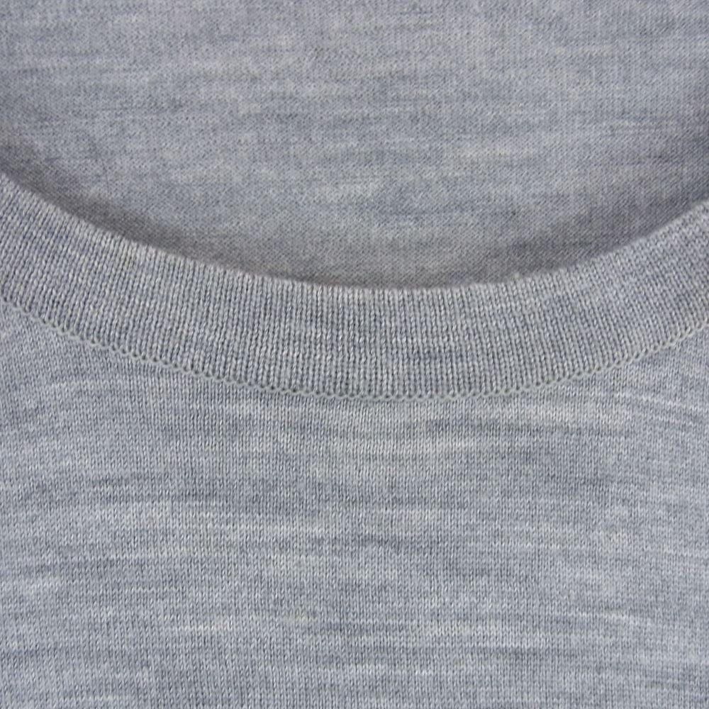 JOHN SMEDLEY ジョンスメドレー イギリス製 ウール クルーネック ニット グレー系 S【中古】
