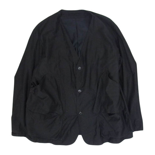 COMOLI コモリ 21SS T01-01008 コットン サテン ハンティグ ジャケット ブラック系 2【中古】