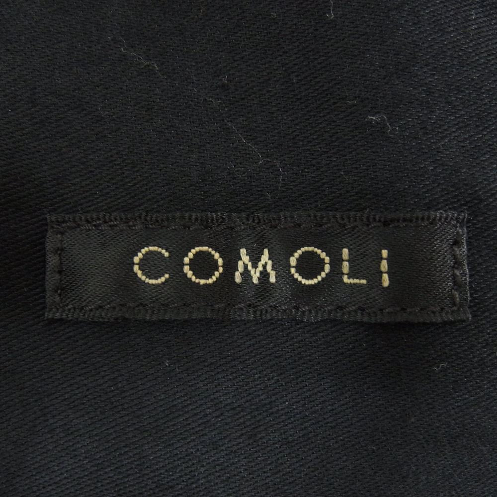 COMOLI コモリ 21SS T01-01008 コットン サテン ハンティグ ジャケット ブラック系 2【中古】