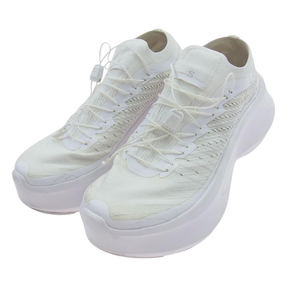 COMME des GARCONS コムデギャルソン 471953 × SALOMON サロモン プラットフォーム メッシュ スニーカー ホワイト系 23cm【中古】