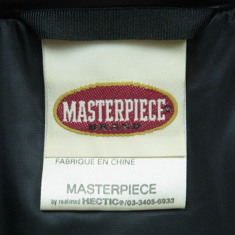 MASTERPIECE マスターピース ナイロン 中綿 フード ジャケット 中国製 ブラック系【中古】