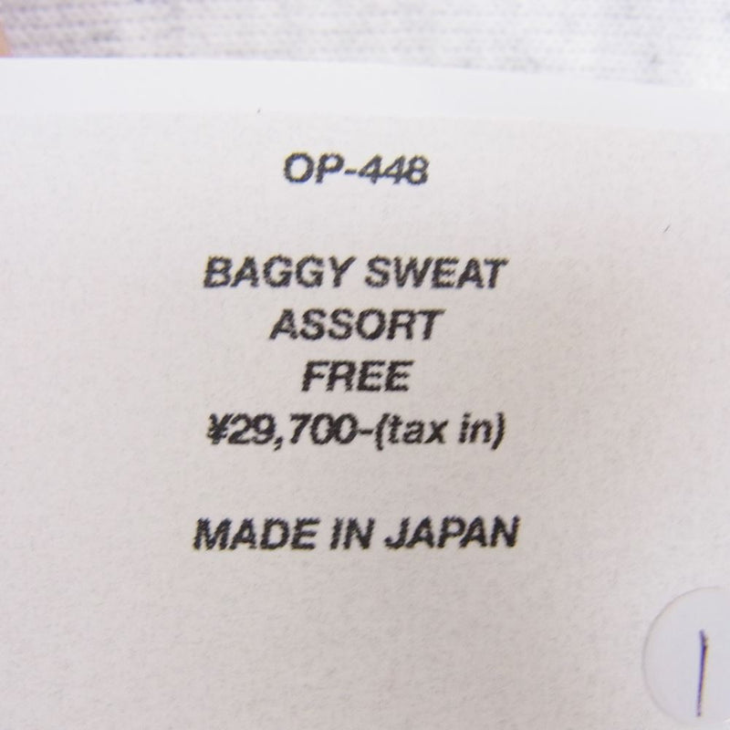 オールドパーク  OP-448 BAGGY SWEAT ASSORT リメイク 加工 スウェット グレー系 FREE【極上美品】【中古】