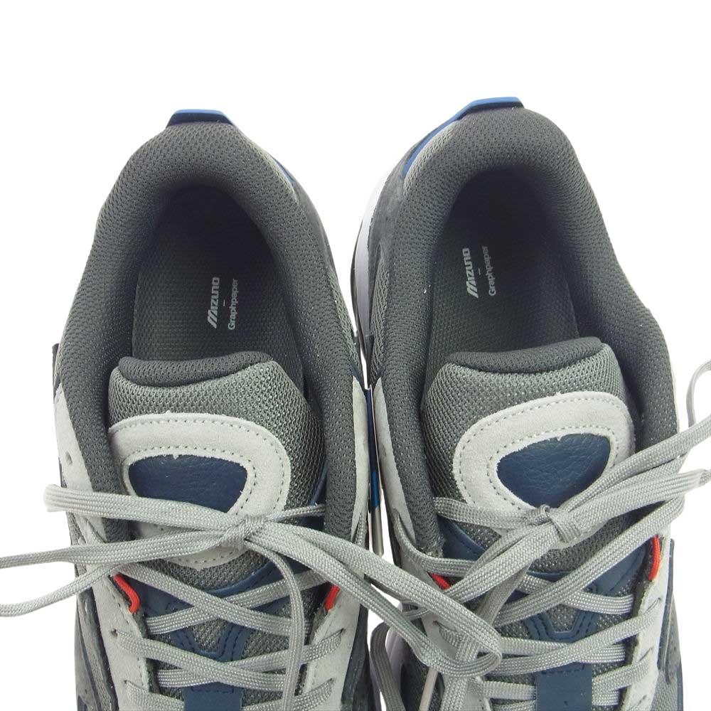 GRAPHPAPER グラフペーパー GU231-90320  × mizuno ミズノ wave rider β ローカット スニーカー グレー系  26.5cm【新古品】【未使用】【中古】