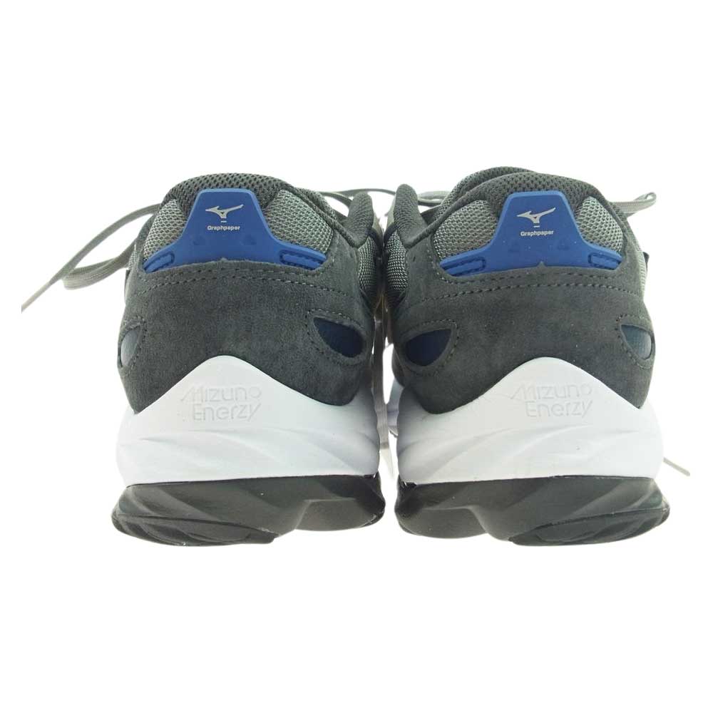 GRAPHPAPER グラフペーパー GU231-90320  × mizuno ミズノ wave rider β ローカット スニーカー グレー系  26.5cm【新古品】【未使用】【中古】