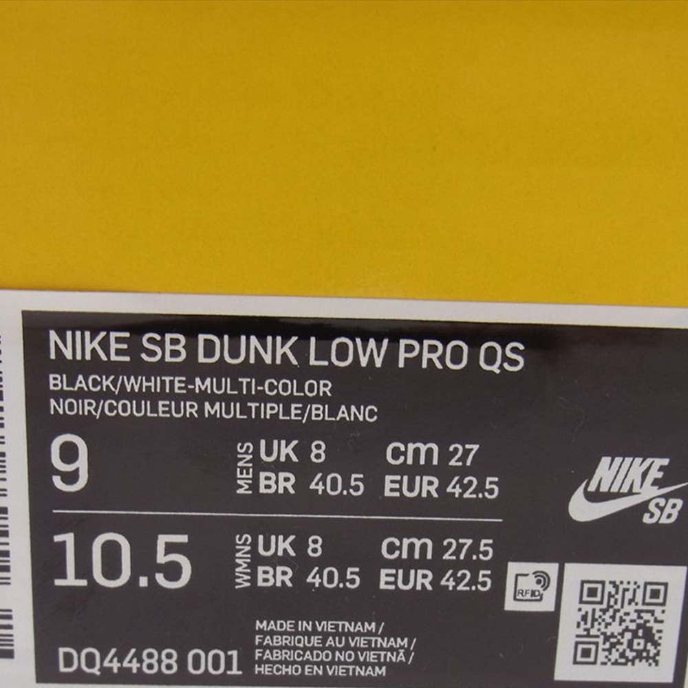 NIKE ナイキ DQ4488-001 SB DUNK LOW PRO QS NECK FACE エスビー ダンク プロ ローカット スニーカー ネックフェイス ブラック系 27cm【新古品】【未使用】【中古】