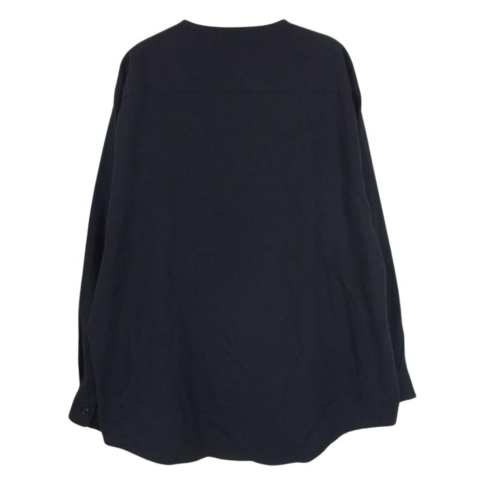 WTAPS ダブルタップス 22AW 222TQDT-SHM05 League 02 / LS / Cotton. Twill. League ベースボール シャツ ブラック系 03【中古】