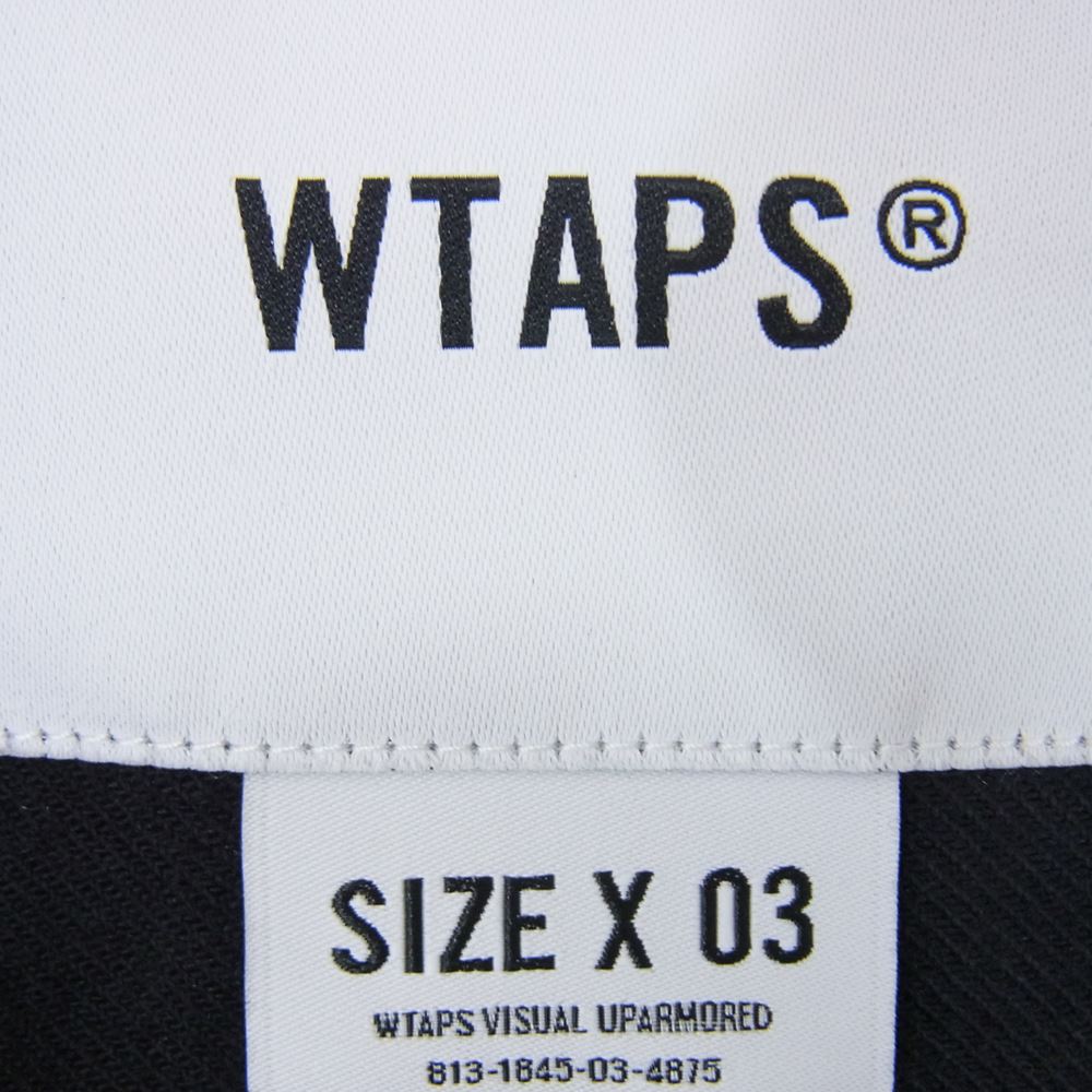 WTAPS ダブルタップス 22AW 222TQDT-SHM05 League 02 / LS / Cotton. Twill. League ベースボール シャツ ブラック系 03【中古】
