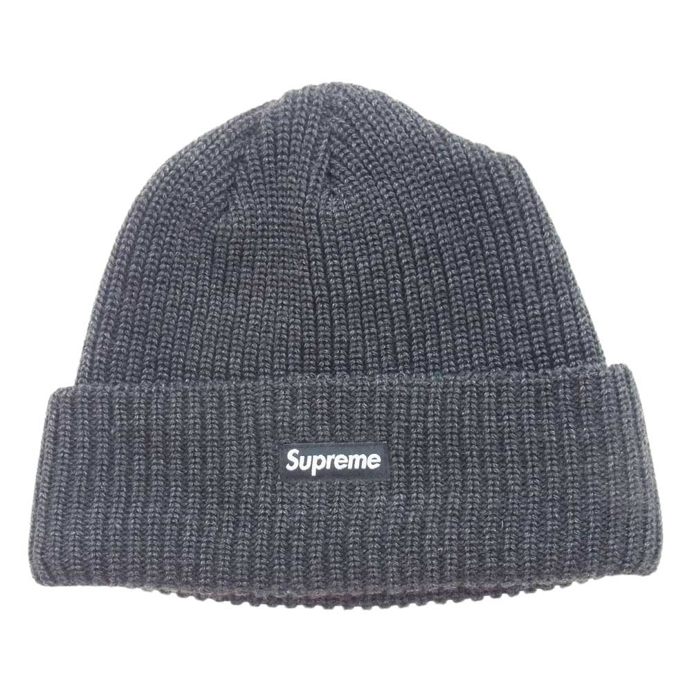 Supreme シュプリーム ボックスロゴ ニット キャップ ダークグレー系【中古】