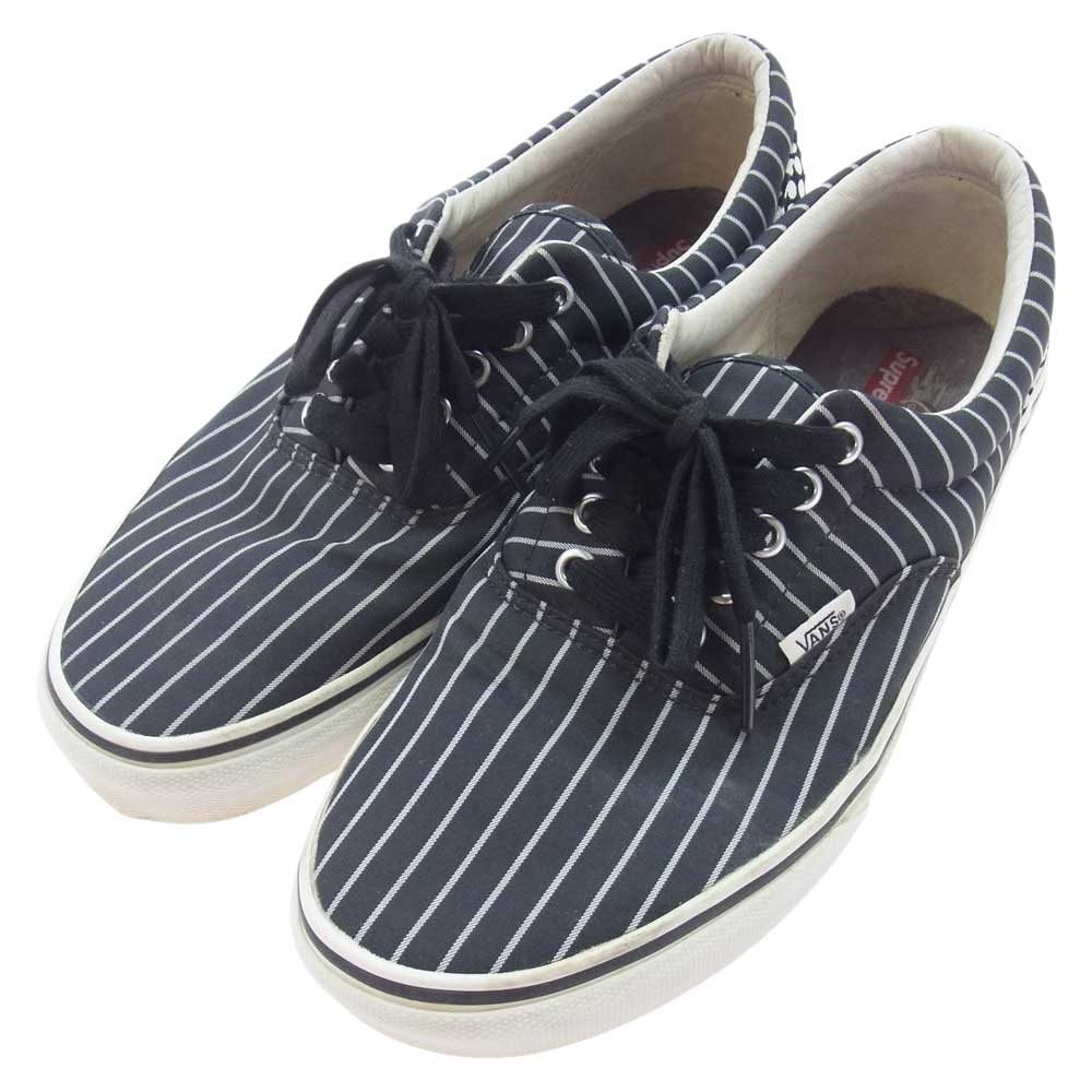 Supreme シュプリーム × Comme des Garcon SHIRT Vans Era コムデギャルソンシャツ エラ ローカットスニーカー ブラック系 US9.5(27.5cm)【中古】