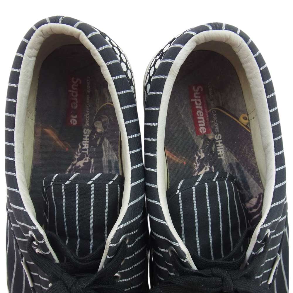 Supreme シュプリーム × Comme des Garcon SHIRT Vans Era コムデギャルソンシャツ エラ ローカットスニーカー ブラック系 US9.5(27.5cm)【中古】