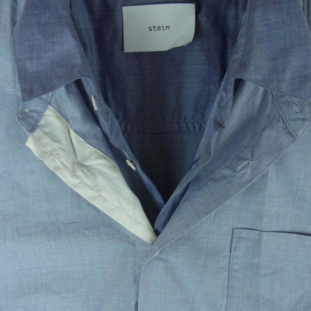 シュタイン ST.382-1 OVERSIZED LAYERED SHIRT オーバー サイズ レイヤード 長袖 シャツ グレー系 ブルー系 M【中古】