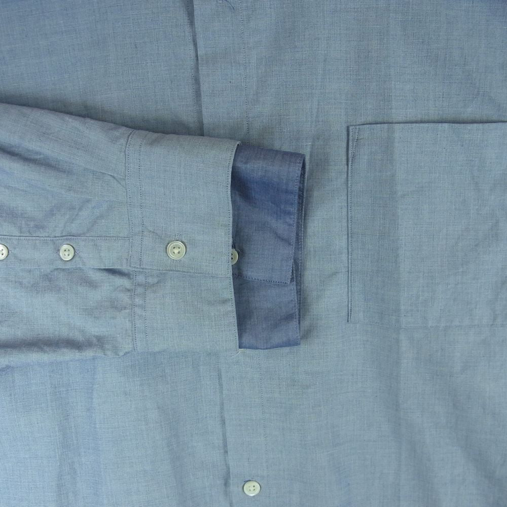 シュタイン ST.382-1 OVERSIZED LAYERED SHIRT オーバー サイズ レイヤード 長袖 シャツ グレー系 ブルー系 M【中古】