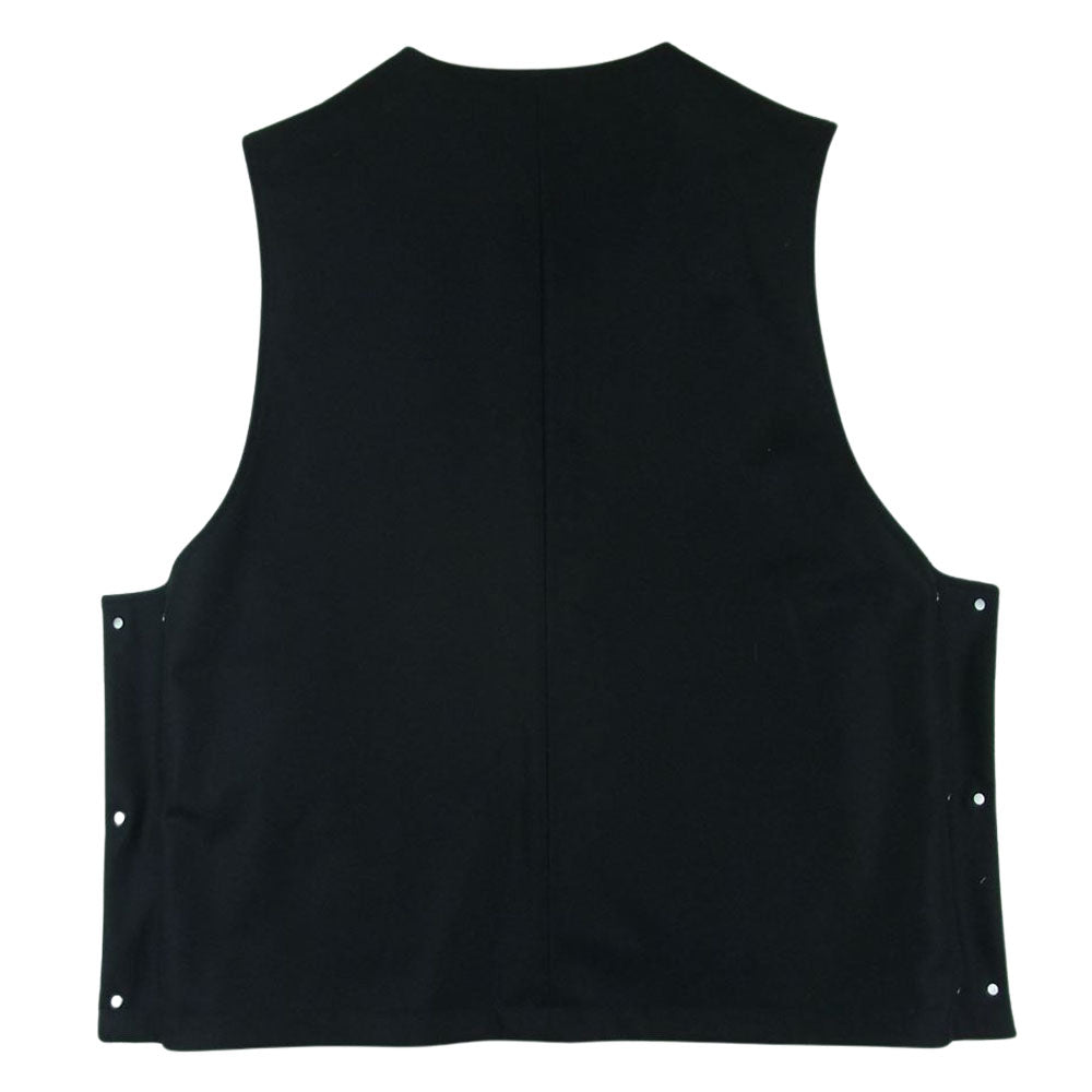 シュタイン ST.419 WOOL BOA REVERSIBLE VEST ウール リバーシブル ボア ベスト ブラック系 カーキベージュ系 M【極上美品】【中古】