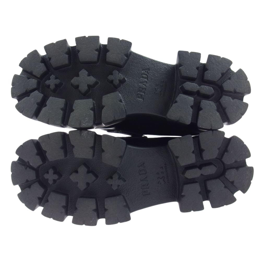 PRADA プラダ モノリス ローファー レザー シューズ ブラック系 37.5【中古】