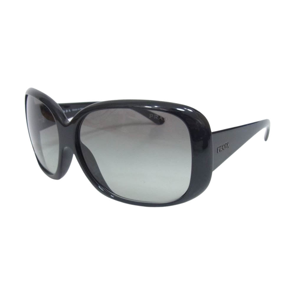 PRADA プラダ SPR 25N ビッグフレーム サングラス メガネ 眼鏡 ブラック系 61□13【中古】