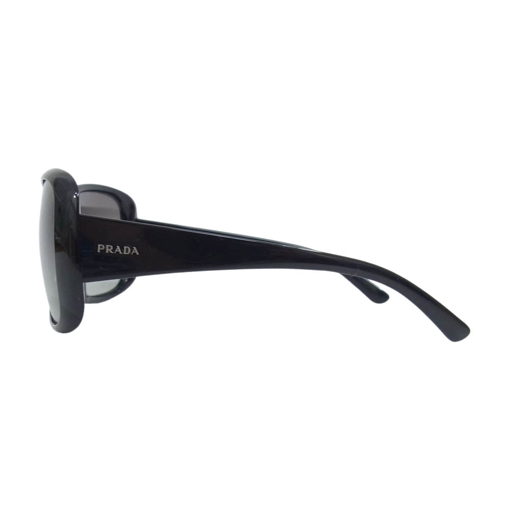 PRADA プラダ SPR 25N ビッグフレーム サングラス メガネ 眼鏡 ブラック系 61□13【中古】