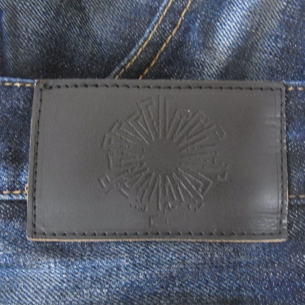 TORNADO MART トルネードマート USED加工 ツイストシーム 立体裁断 ブーツカット フレア デニムパンツ ジーンズ インディゴブルー系 M【中古】