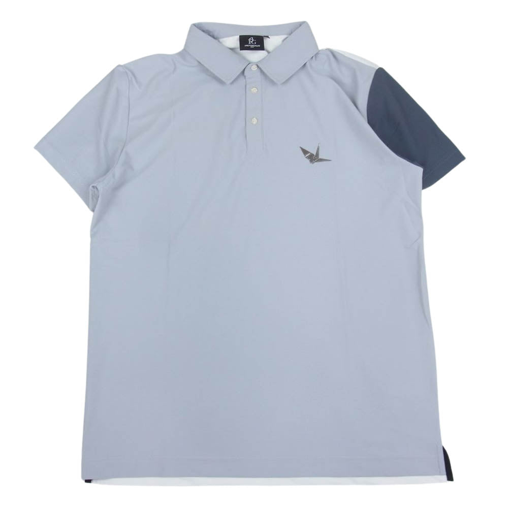 1piu1uguale3 ウノピュウノウグァーレトレ GRT086-POE327 GOLF ゴルフ 折鶴ロゴ CRAZY S/S POLO クレイジー 半袖 ポロシャツ グレー系 5【中古】