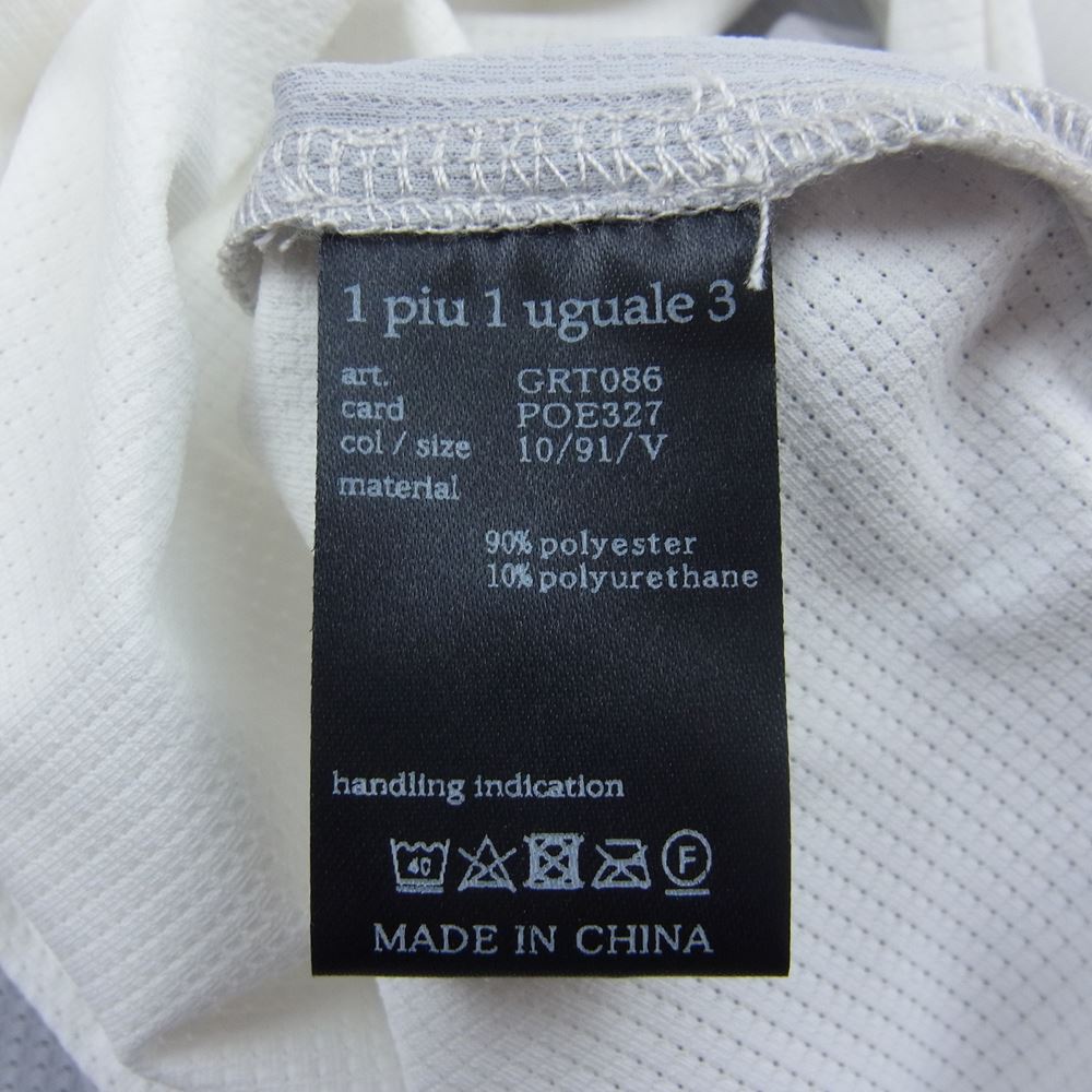 1piu1uguale3 ウノピュウノウグァーレトレ GRT086-POE327 GOLF ゴルフ 折鶴ロゴ CRAZY S/S POLO クレイジー 半袖 ポロシャツ グレー系 5【中古】