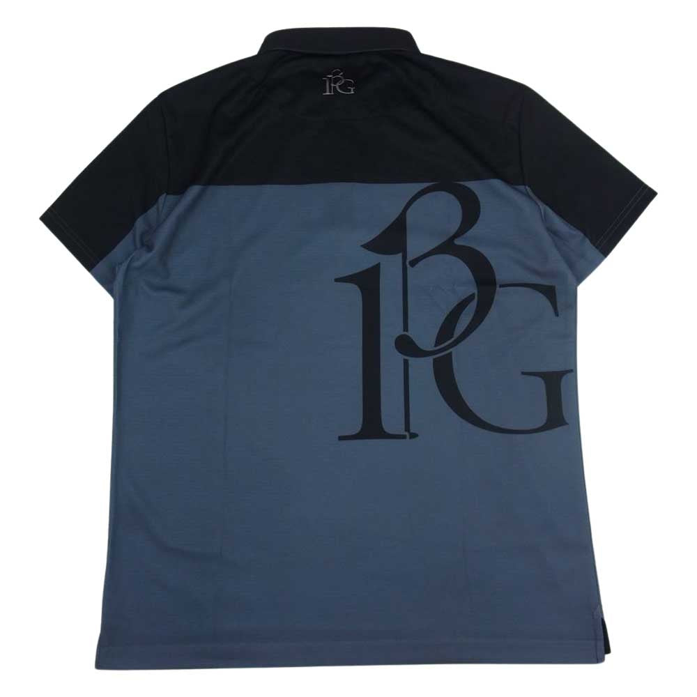 1piu1uguale3 ウノピュウノウグァーレトレ GRT078-POE319 GOLF ゴルフ 折鶴ロゴ  S/S POLO 113G LOGO 半袖 ポロシャツ ブラック系 5【中古】