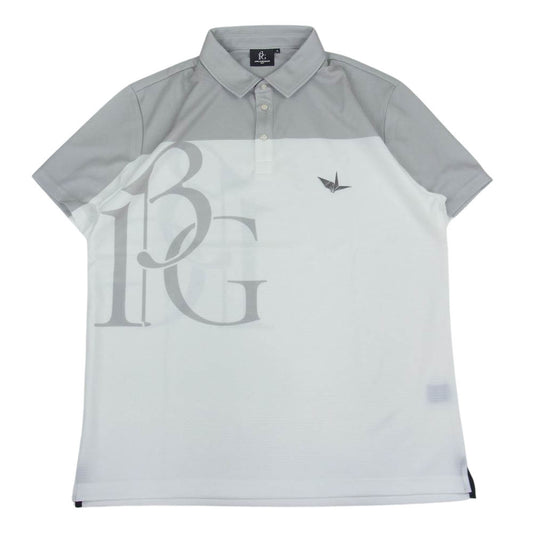1piu1uguale3 ウノピュウノウグァーレトレ GRT078-POE319 GOLF ゴルフ 折鶴ロゴ  S/S POLO 113G LOGO 半袖 ポロシャツ ホワイト系 6【中古】