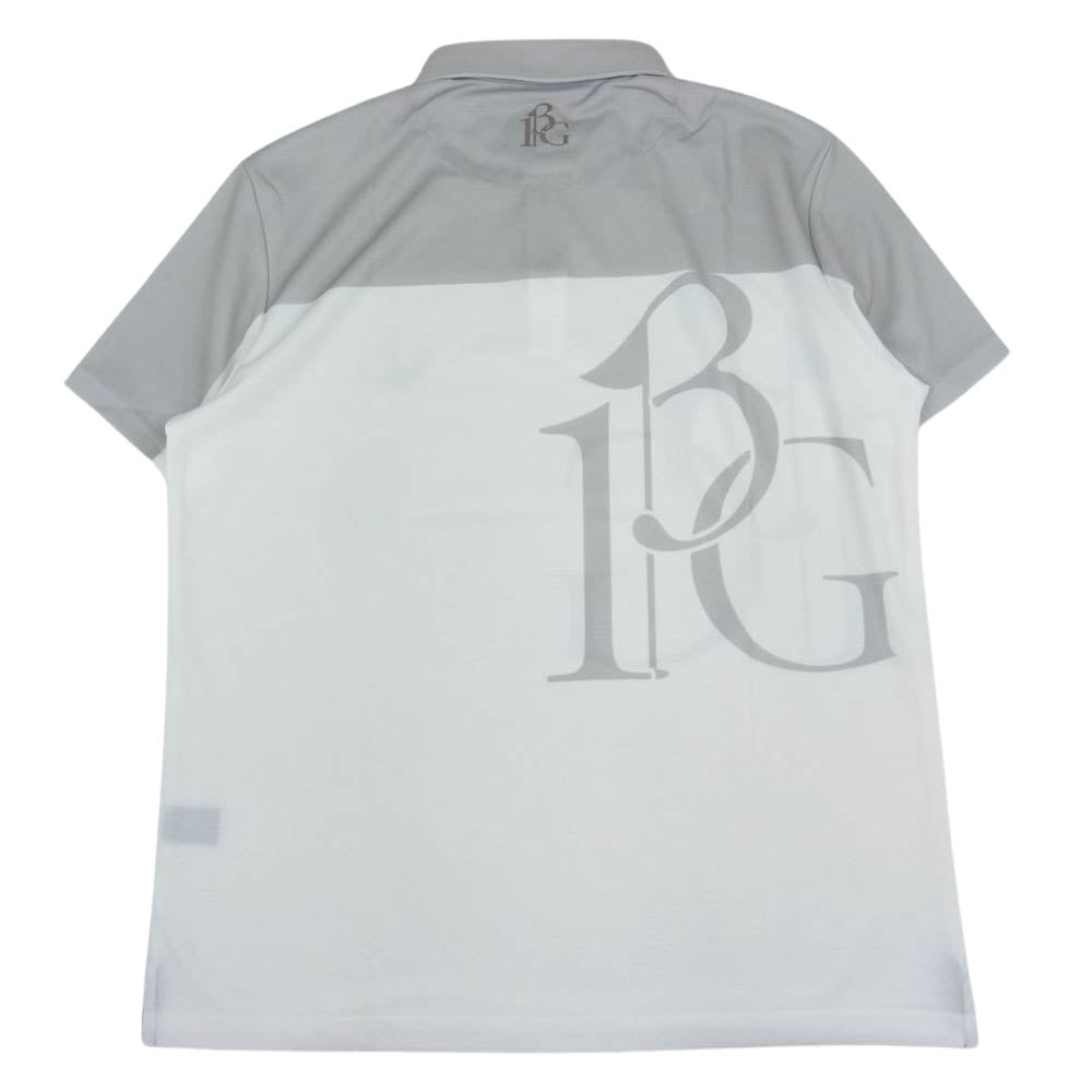 1piu1uguale3 ウノピュウノウグァーレトレ GRT078-POE319 GOLF ゴルフ 折鶴ロゴ  S/S POLO 113G LOGO 半袖 ポロシャツ ホワイト系 6【中古】