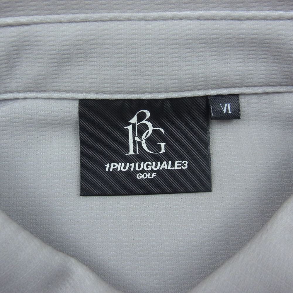 1piu1uguale3 ウノピュウノウグァーレトレ GRT078-POE319 GOLF ゴルフ 折鶴ロゴ  S/S POLO 113G LOGO 半袖 ポロシャツ ホワイト系 6【中古】