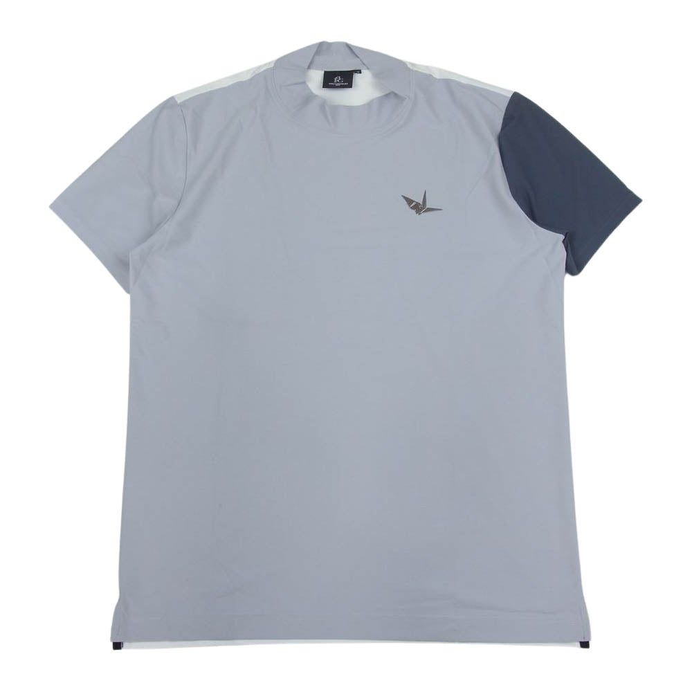 1piu1uguale3 ウノピュウノウグァーレトレ GRT087-POE328 GOLF ゴルフ 折鶴ロゴ MOCK NECK CRAZY クレイジー モックネック 半袖 Tシャツ ホワイト系 6【中古】