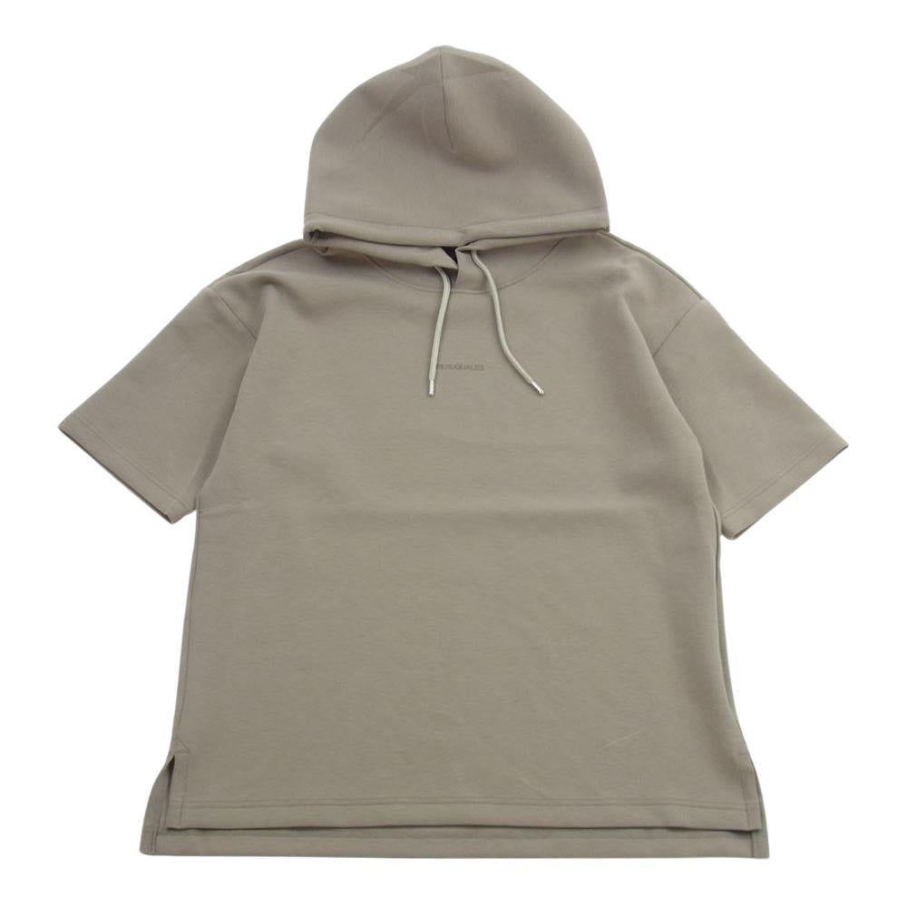 1piu1uguale3 ウノピュウノウグァーレトレ MRT301-PRY103 HOODED T PASCAL JERSEY ロゴ スウェット 半袖 パーカー ハーフパンツ セットアップ ベージュ ベージュ系【中古】