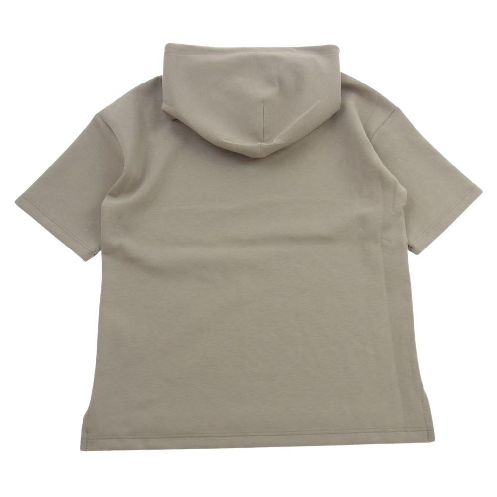 1piu1uguale3 ウノピュウノウグァーレトレ MRT301-PRY103 HOODED T PASCAL JERSEY ロゴ スウェット 半袖 パーカー ハーフパンツ セットアップ ベージュ ベージュ系【中古】