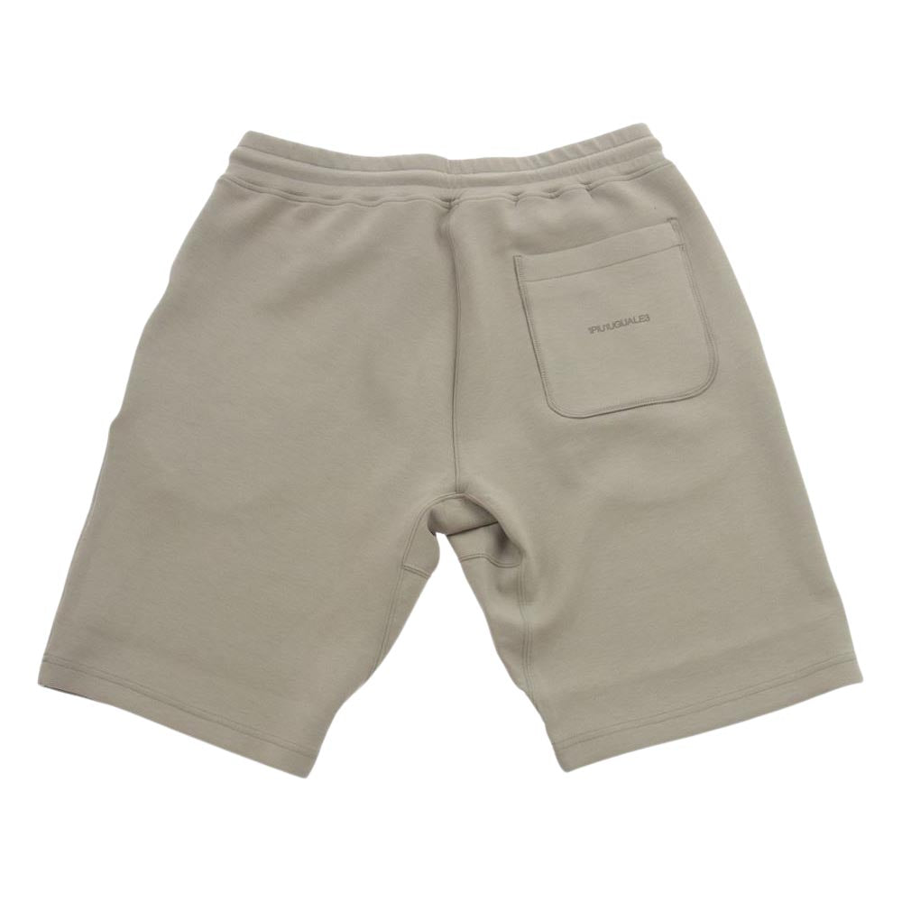 1piu1uguale3 ウノピュウノウグァーレトレ MRT301-PRY103 HOODED T PASCAL JERSEY ロゴ スウェット 半袖 パーカー ハーフパンツ セットアップ ベージュ ベージュ系【中古】