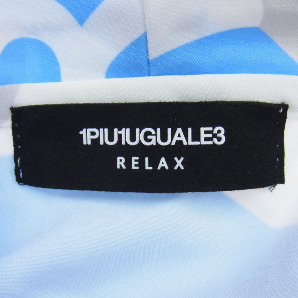 1piu1uguale3 ウノピュウノウグァーレトレ RELAX リラックス マルチカラー パーカー ハーフパンツ セットアップ ホワイト系 ライトブルー系 ライトピンク系 JP:L:EU:M【中古】