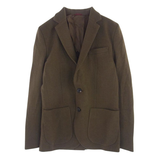 1piu1uguale3 ウノピュウノウグァーレトレ MRB519-WOL118 TRAVEL JACKET ウール トラベル テーラード ジャケット カーキ ダークブラウン系 4【中古】