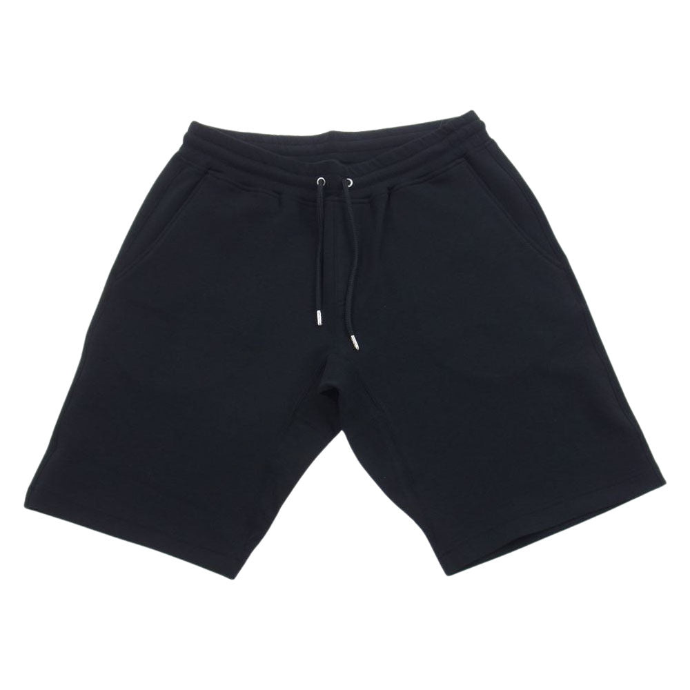 1piu1uguale3 ウノピュウノウグァーレトレ MRT301-PRY103 HOODED T PASCAL JERSEY ロゴ スウェット 半袖 パーカー ハーフパンツ セットアップ ブラック系 IV（4）【中古】