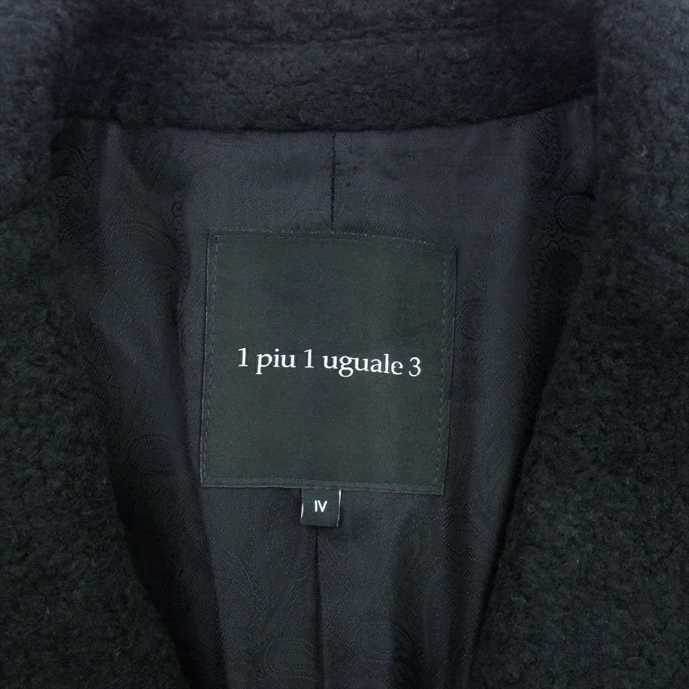 1piu1uguale3 ウノピュウノウグァーレトレ MRC132 WSL005 CHESTER COAT チェスター コート ブラック系 IV【中古】