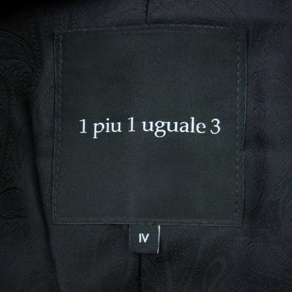 1piu1uguale3 ウノピュウノウグァーレトレ MRC132 WSL005 CHESTER COAT チェスター コート ブラック系 IV【中古】