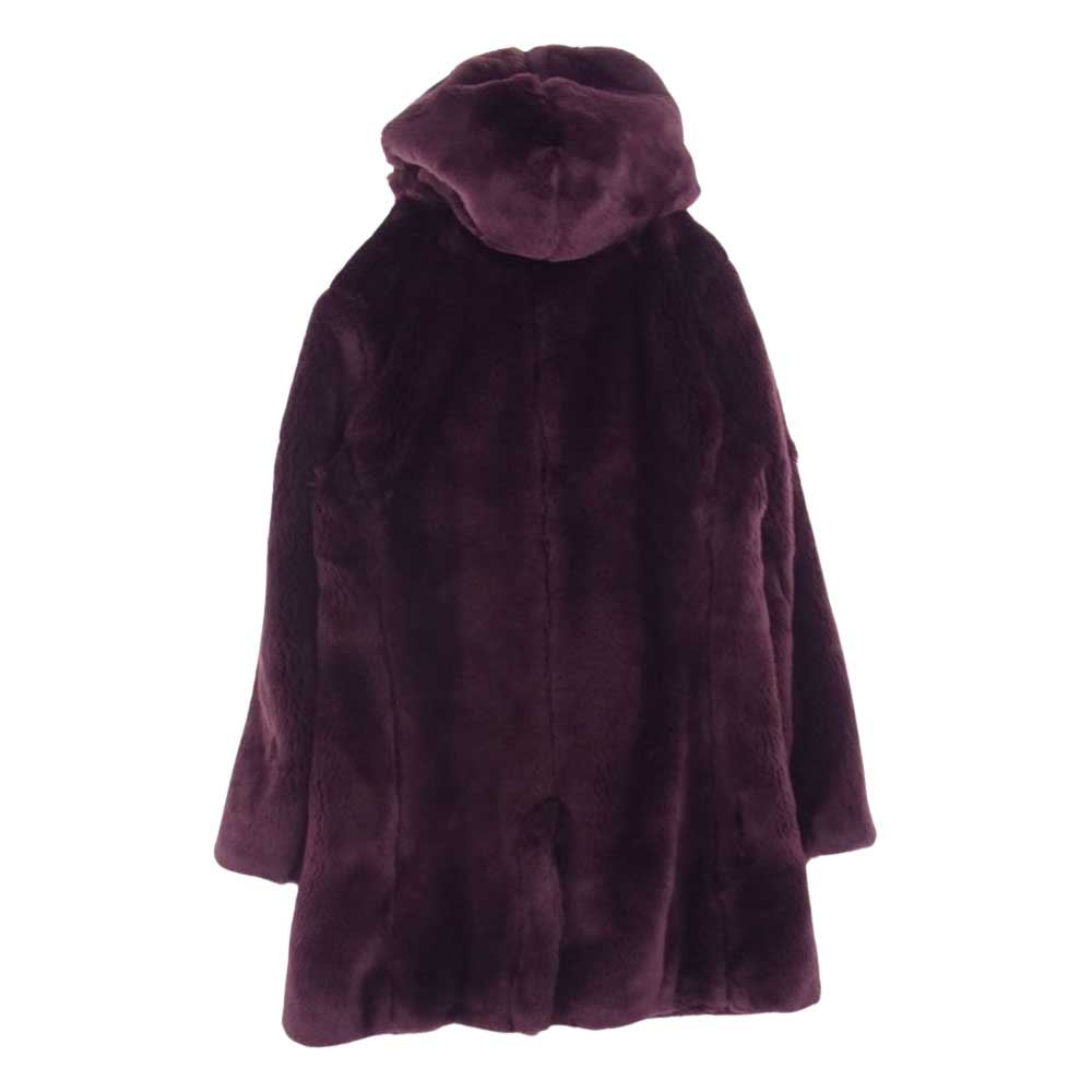 1piu1uguale3 ウノピュウノウグァーレトレ MRC137 ARN020 WRAP COAT フード ラップ ボア コート ワインレッド系 VI【中古】