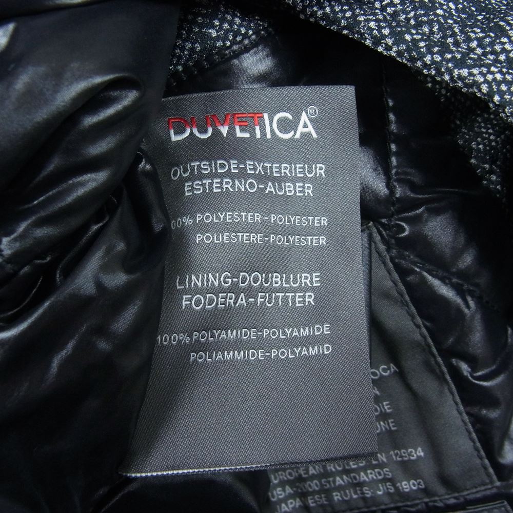 DUVETICA デュベティカ MRC040-POE037 × 1PIU1UGUALE3 ウノピュウノウグァーレトレ CHESTER COAT LIMONTA JAQUARD NYLON リモンタ ダウン チェスターコート ブラック系 4【美品】【中古】