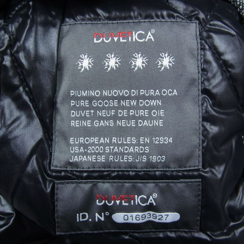 DUVETICA デュベティカ MRC040-POE037 × 1PIU1UGUALE3 ウノピュウノウグァーレトレ CHESTER COAT LIMONTA JAQUARD NYLON リモンタ ダウン チェスターコート ブラック系 4【美品】【中古】