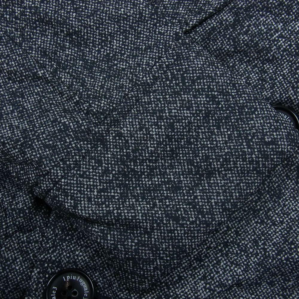 DUVETICA デュベティカ MRC040-POE037 × 1PIU1UGUALE3 ウノピュウノウグァーレトレ CHESTER COAT LIMONTA JAQUARD NYLON リモンタ ダウン チェスターコート ブラック系 4【美品】【中古】