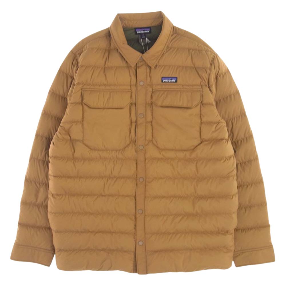 patagonia パタゴニア 27925 Silent Down Shirt サイレント ダウン シャツ ジャケット ライトブラウン系 XL【極上美品】【中古】