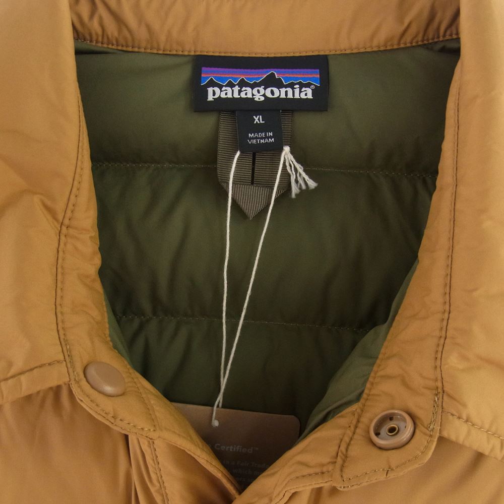 patagonia パタゴニア 27925 Silent Down Shirt サイレント ダウン シャツ ジャケット ライトブラウン系 XL【極上美品】【中古】