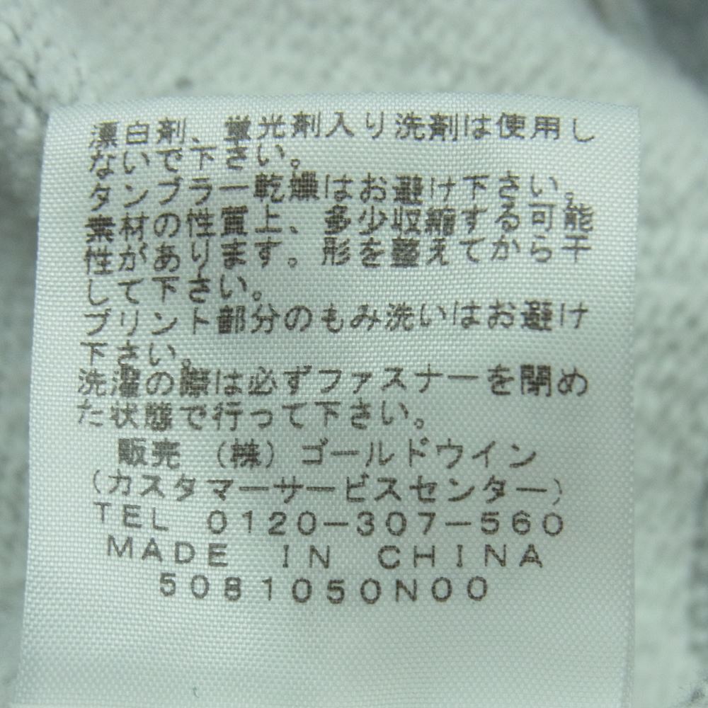 THE NORTH FACE ノースフェイス NT61502X Hooded Sweatshirt Hoodie CAMOUFLAGE LOGO FULLZIP カモフラ ロゴ ジップ パーカー グレー系 L【中古】