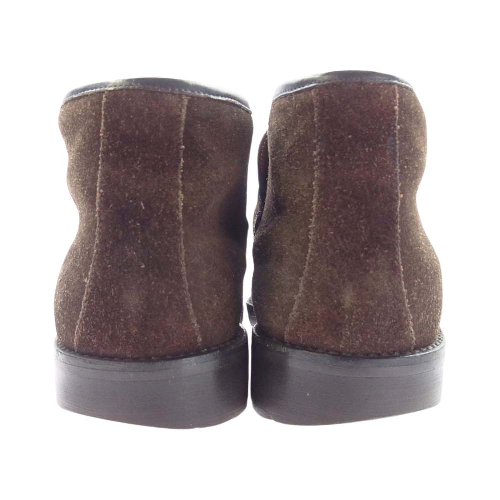 GUCCI グッチ 114 0067 ホースビット スエード レザー チャッカ ブーツ シューズ  ダークブラウン系 6D【中古】